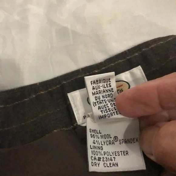 Talbots size 12 petite brown lined wool slacks - Picture 6 of 10